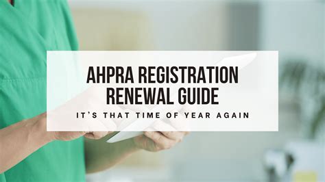 renew my ahpra registration.